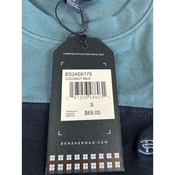 Ben Sherman Men’s Small White Coconut Milk Cotton Short Sleeve Shirt - Picture 5 of 9